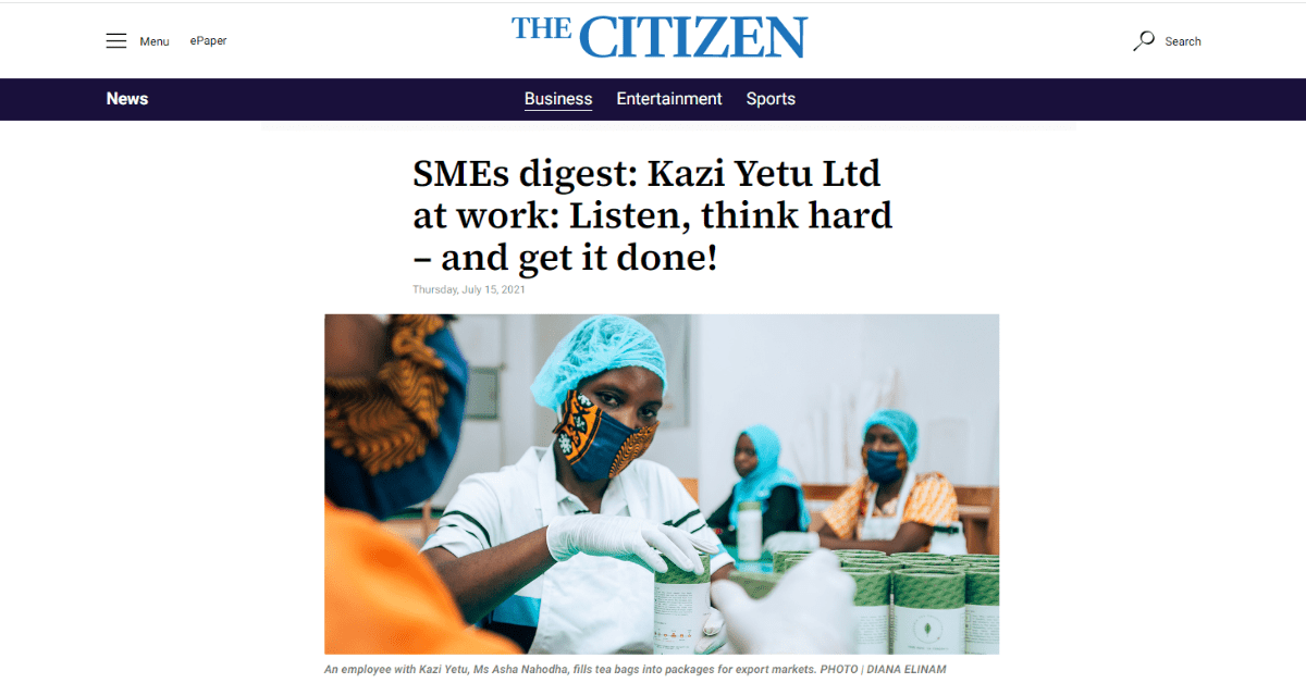 kazi-yetu-article-in-the-citizen-SMEs-digest-kazi-yetu-ltd-at-work